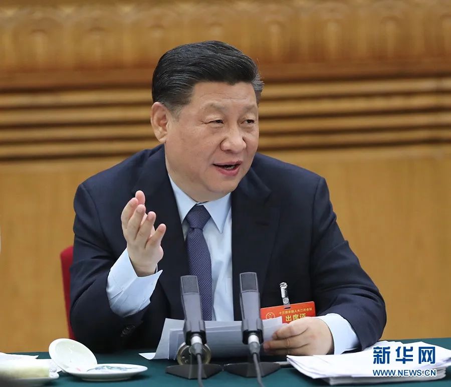 2019年3月7日，習近平參加十三屆全國人大二次會(huì )議甘肅代表團的審議。新華社記者 鞠鵬 攝